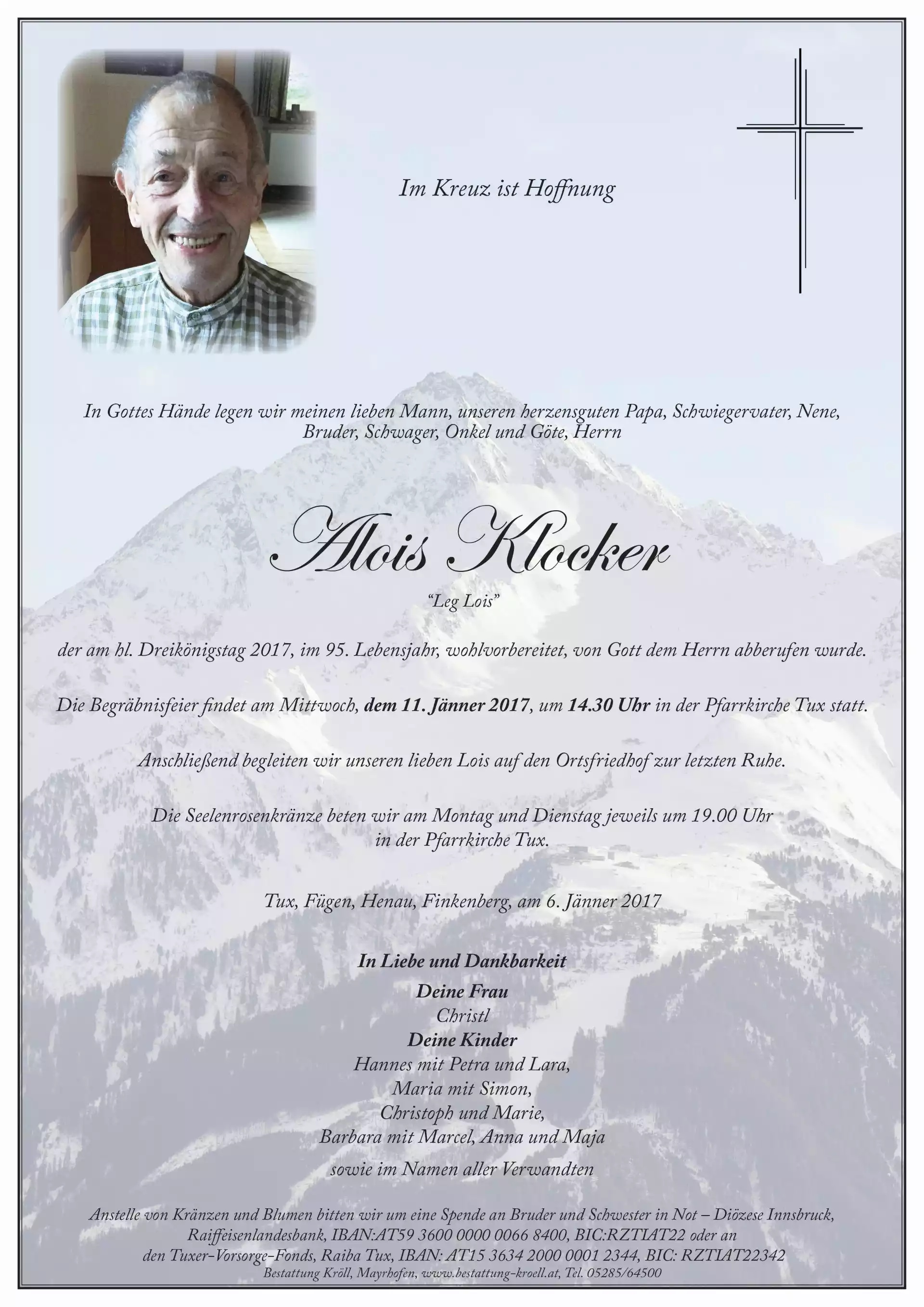 Parte von Alois Klocker